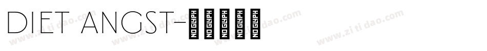 Diet Angst字体转换